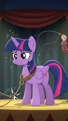 ai character: Twilight sparkle background