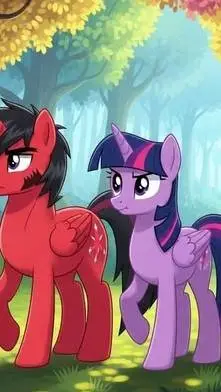 ai character: Twilight sparkle background