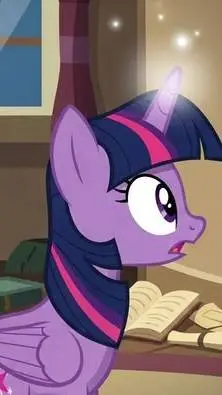 ai character: Twilight sparkle background