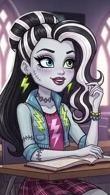 ai character: Frankie Stein  background