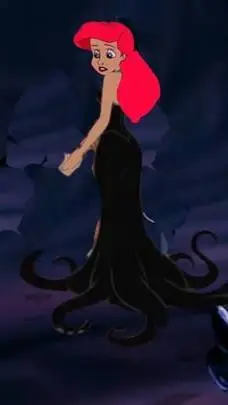 ai character: Ariel Sea witch  background