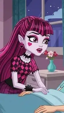 ai character: Draculaura  background