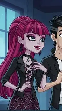 ai character: Draculaura  background