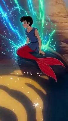 ai character: mermaid tail background