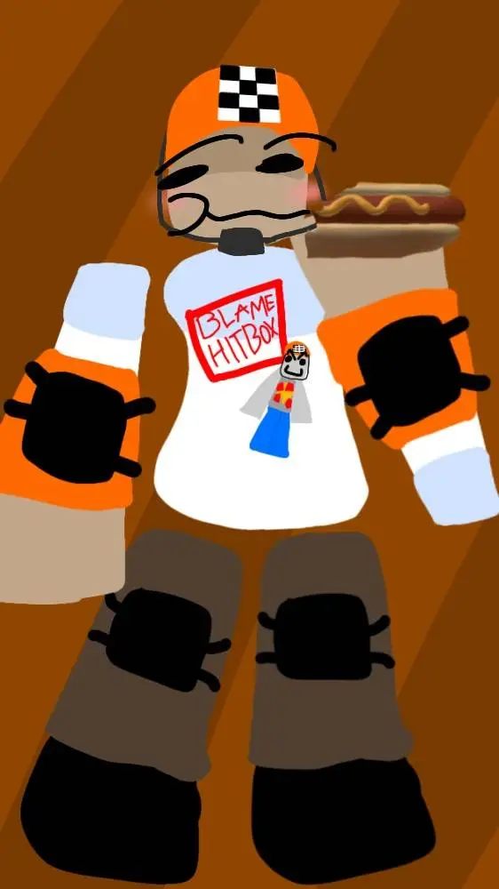 ai character: Hotdog!(dod)  background