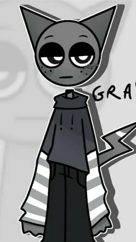ai character: grey background