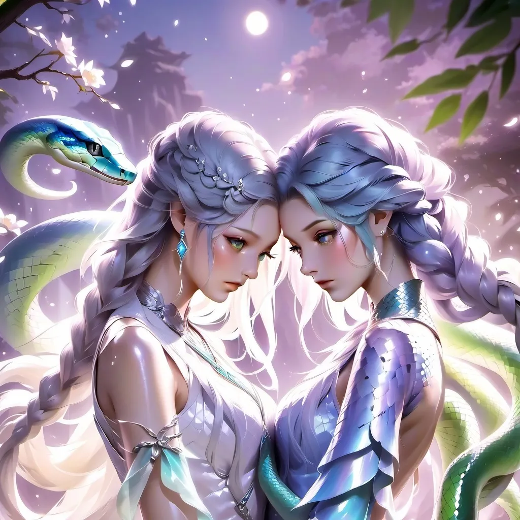 chat with ai character: two gaint snakes