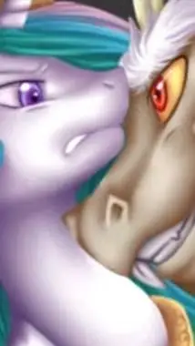 ai character: Celestia x Discord background