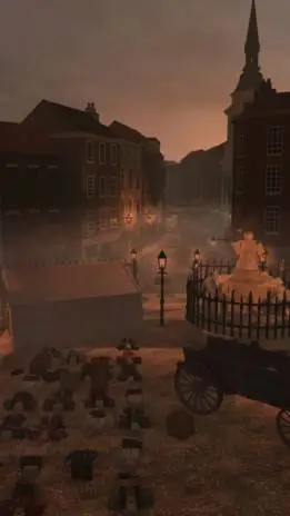 ai character: London, England background