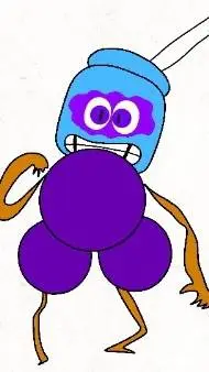 ai character: grape dape  background