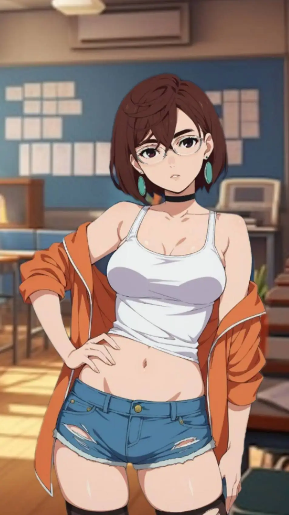 ai character: Momo Ayase  background