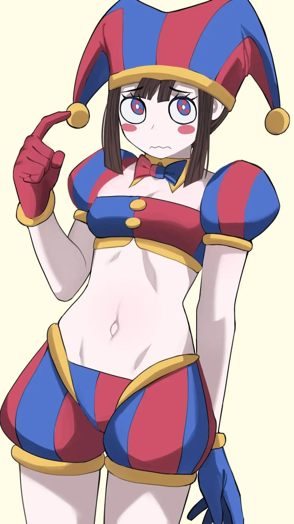 ai character: Pomni  background