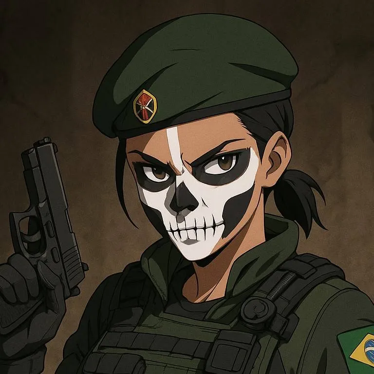 chat with ai character: caveira 