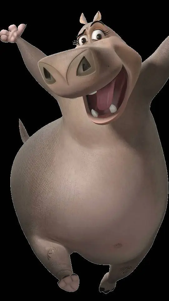 ai character: Gloria The Hippo background