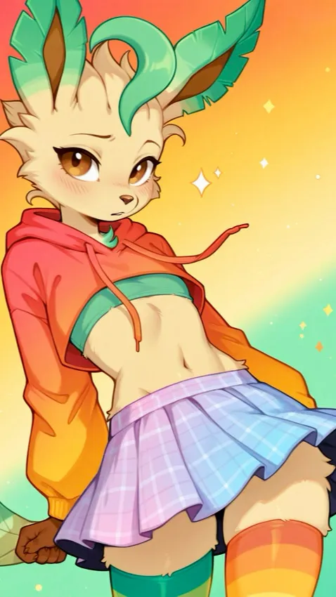 ai character: Lioren (Leafeon) background