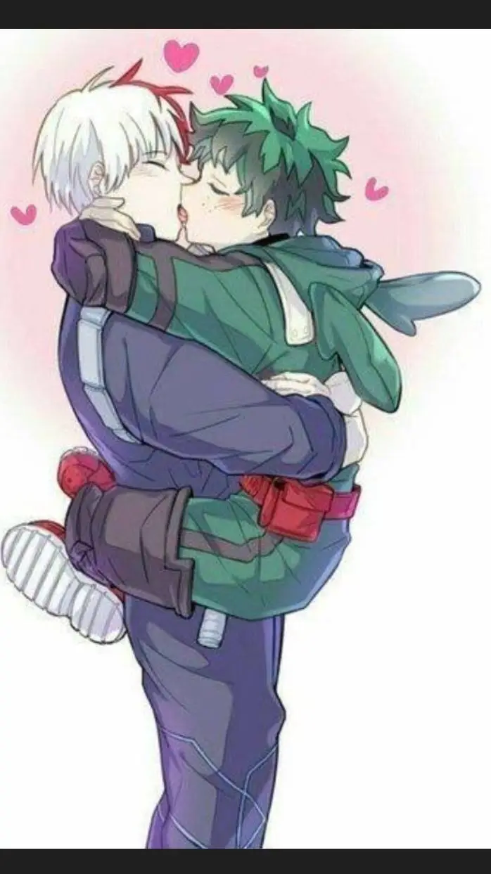 ai character: mha tododeku kiss background