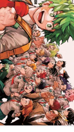 ai character: MHA surrounded  background