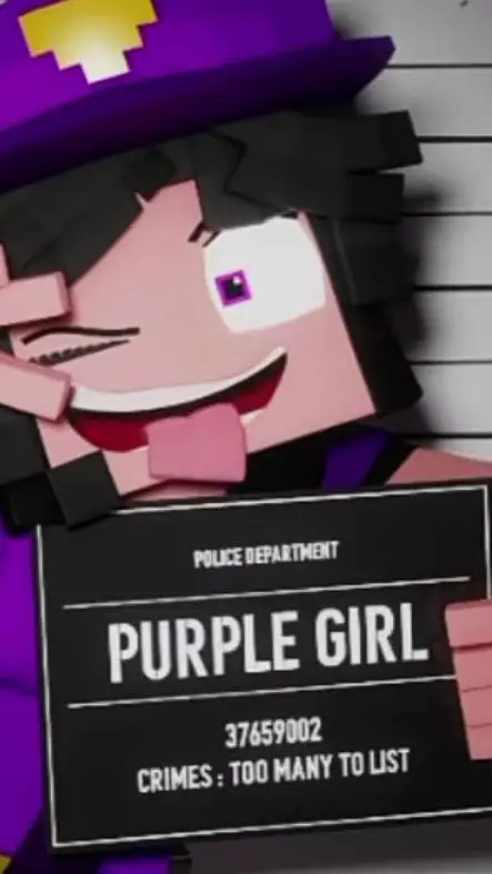 ai character: purple girl background