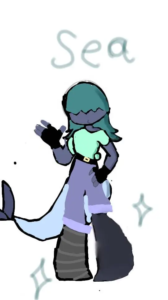ai character: Sea background