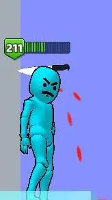 ai character: angry blue guy background