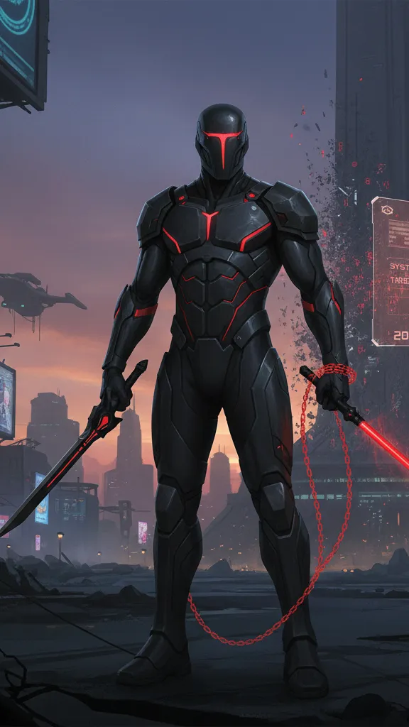 ai character: Red Ledger background