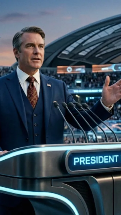 ai character: President Holloway background