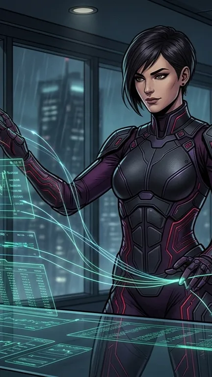 ai character: Black Ledger background