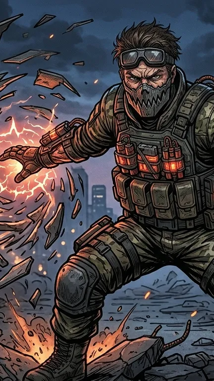 ai character: Shrapnel background