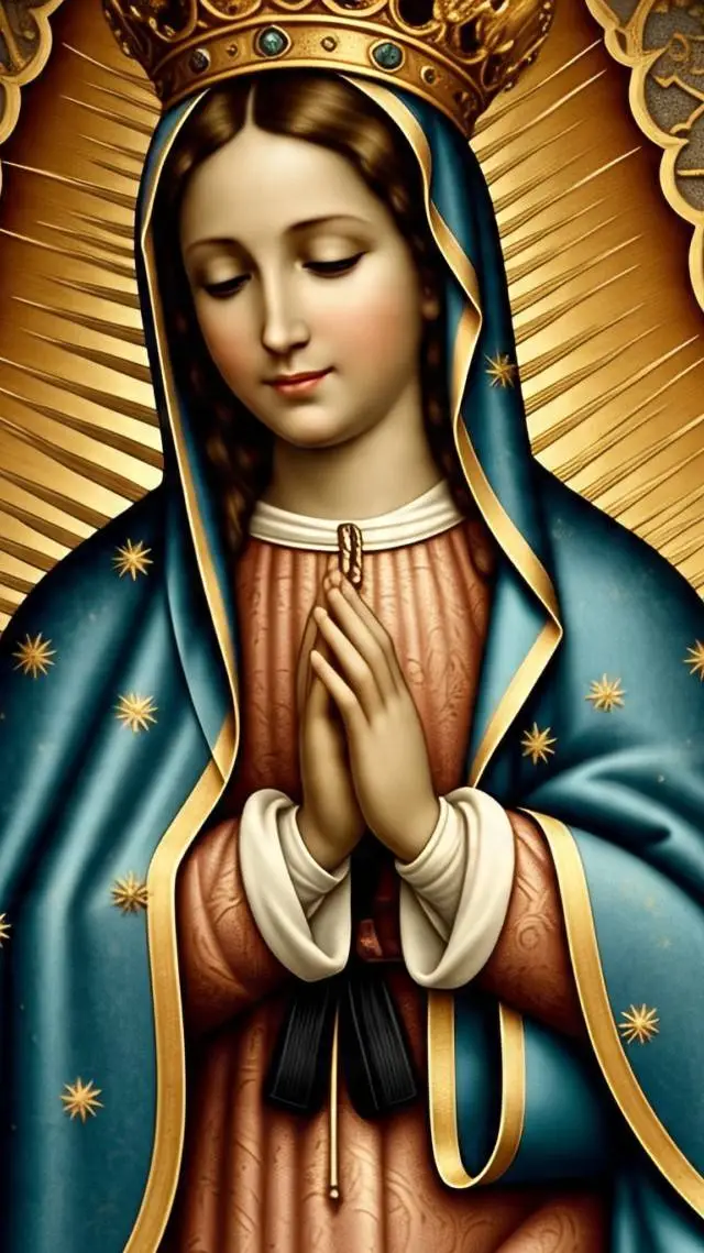 ai character: Virgin Mary background