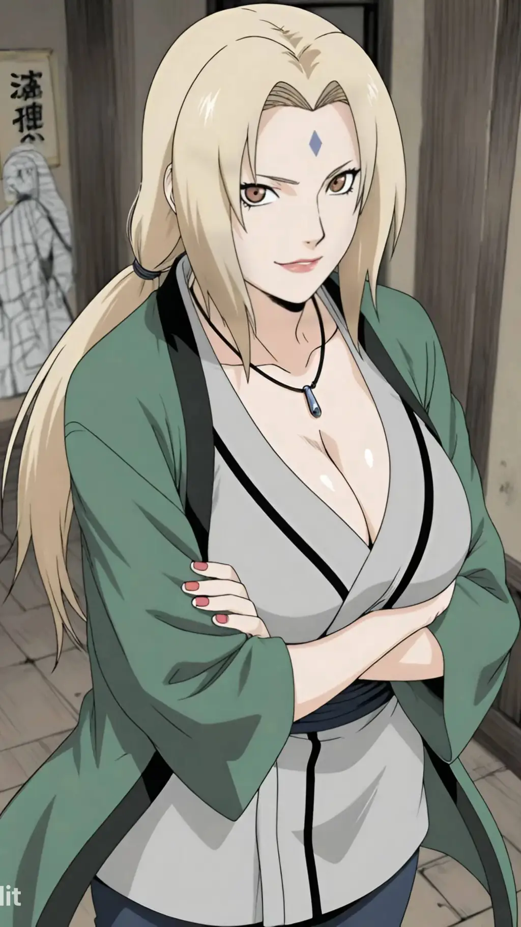 ai character: Senju tsunade  background