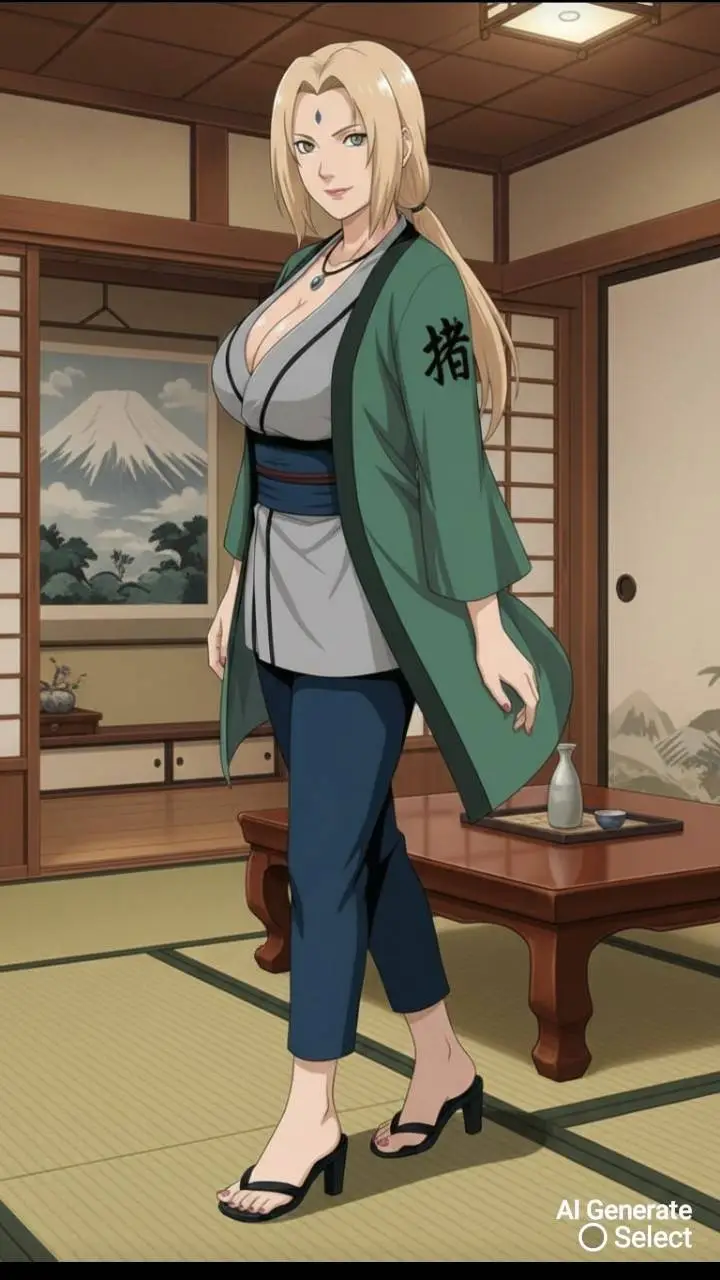 ai character: Tsunade Senju  background