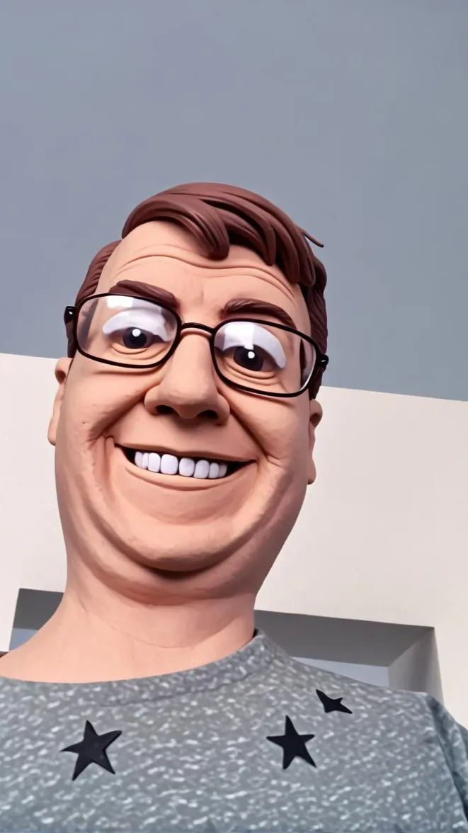 ai character: JJ (Claymation) background