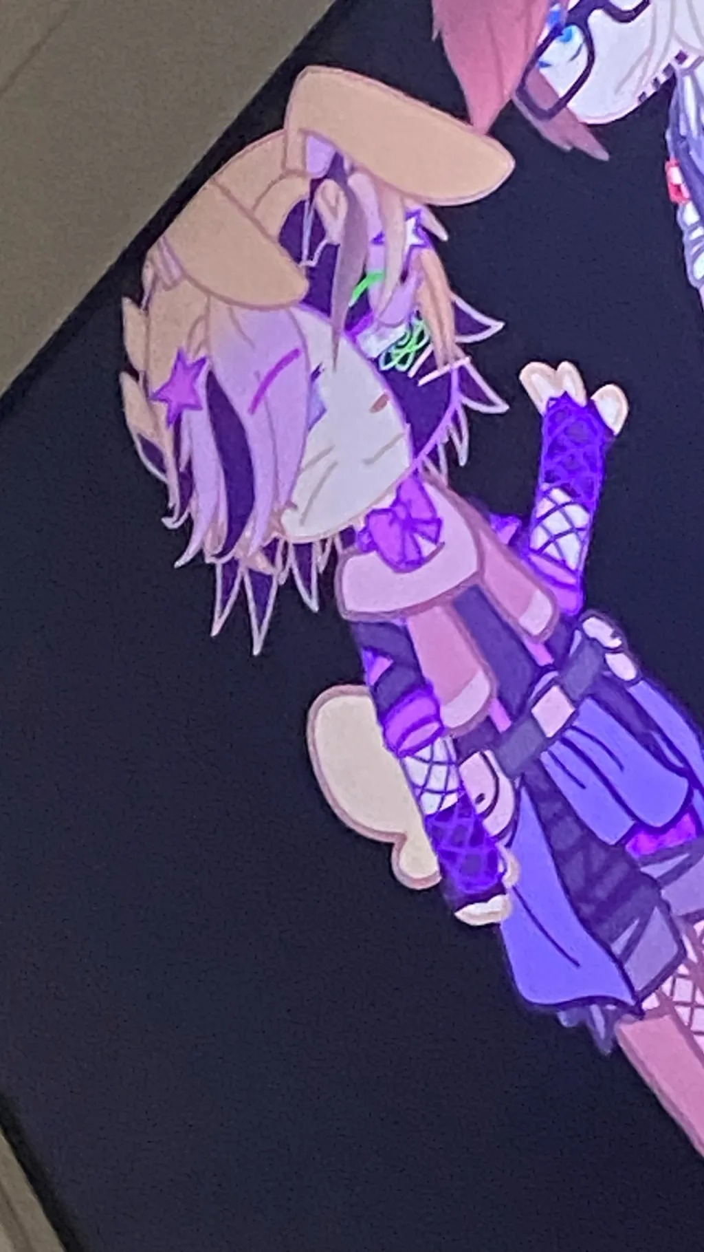ai character: Glitch trap background