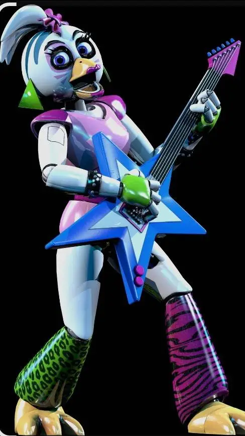 ai character: glamrock chica  background