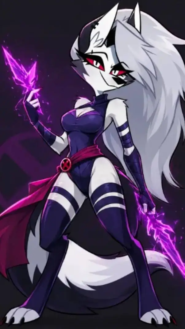 ai character: loona light background