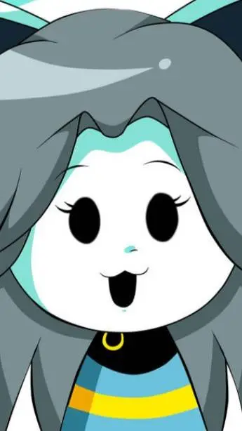 ai character: Temmie!!!!  background