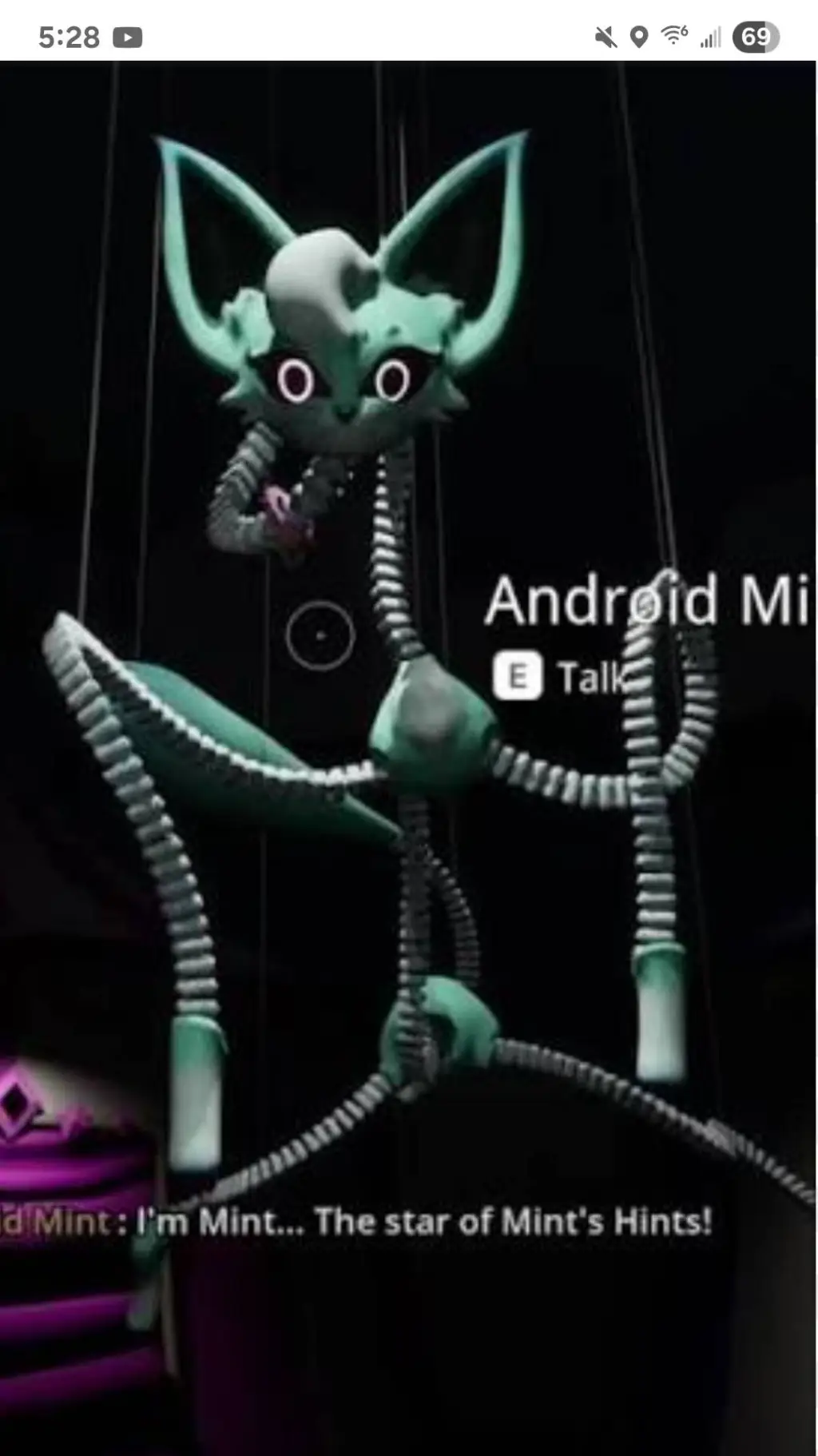 ai character: Mints hints background