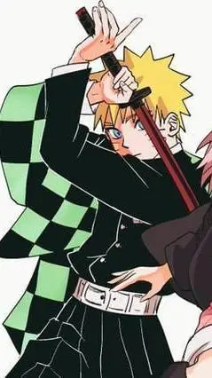 ai character: Naruto in kny background