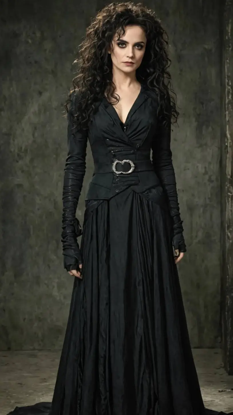 ai character: Bellatrix Black background