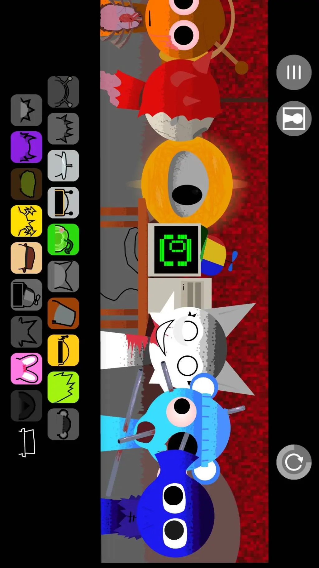 ai character: sprunki retake P2 background