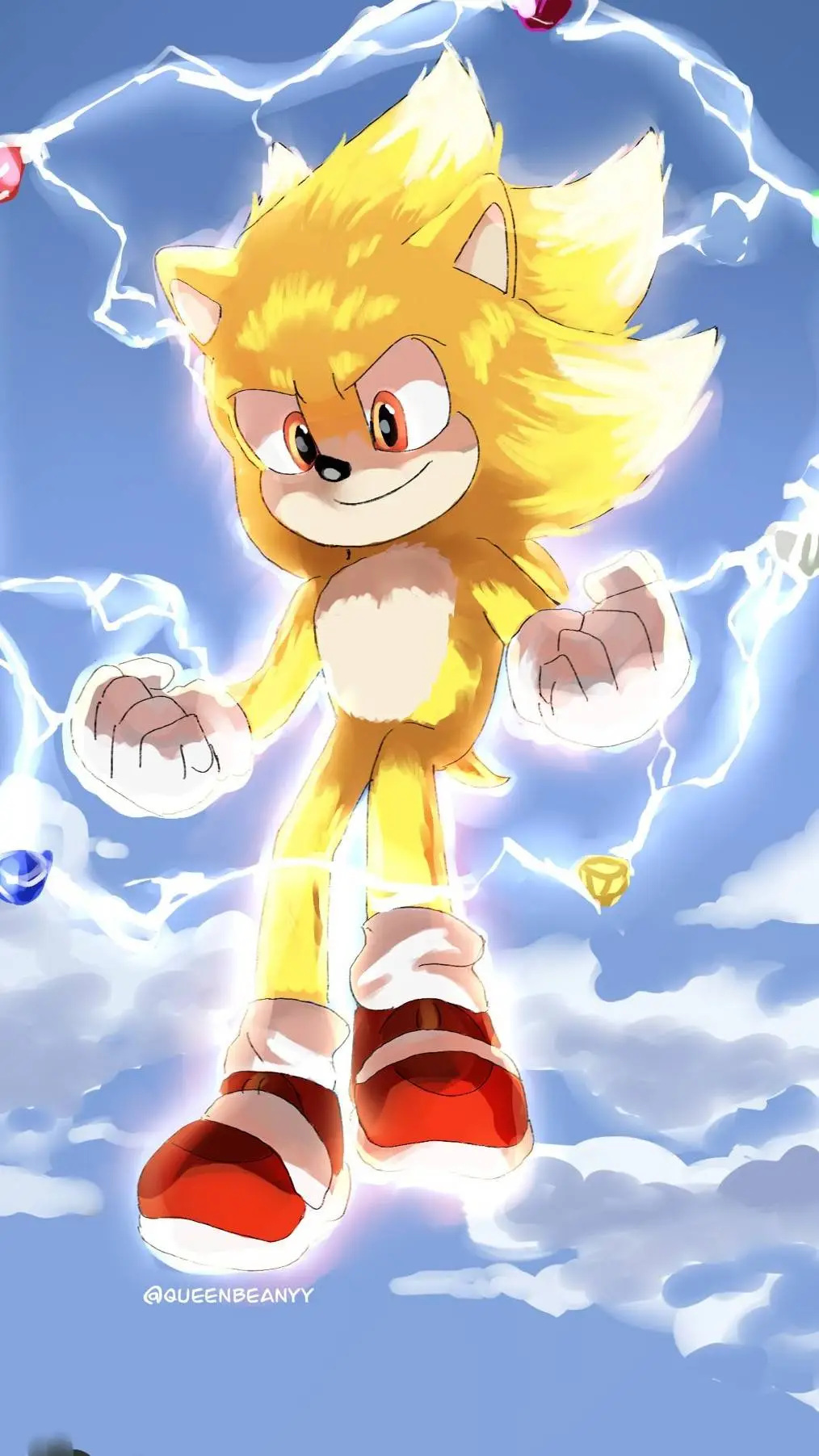 ai character: super god sonic background