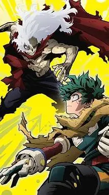 ai character: shigaraki vs deku background