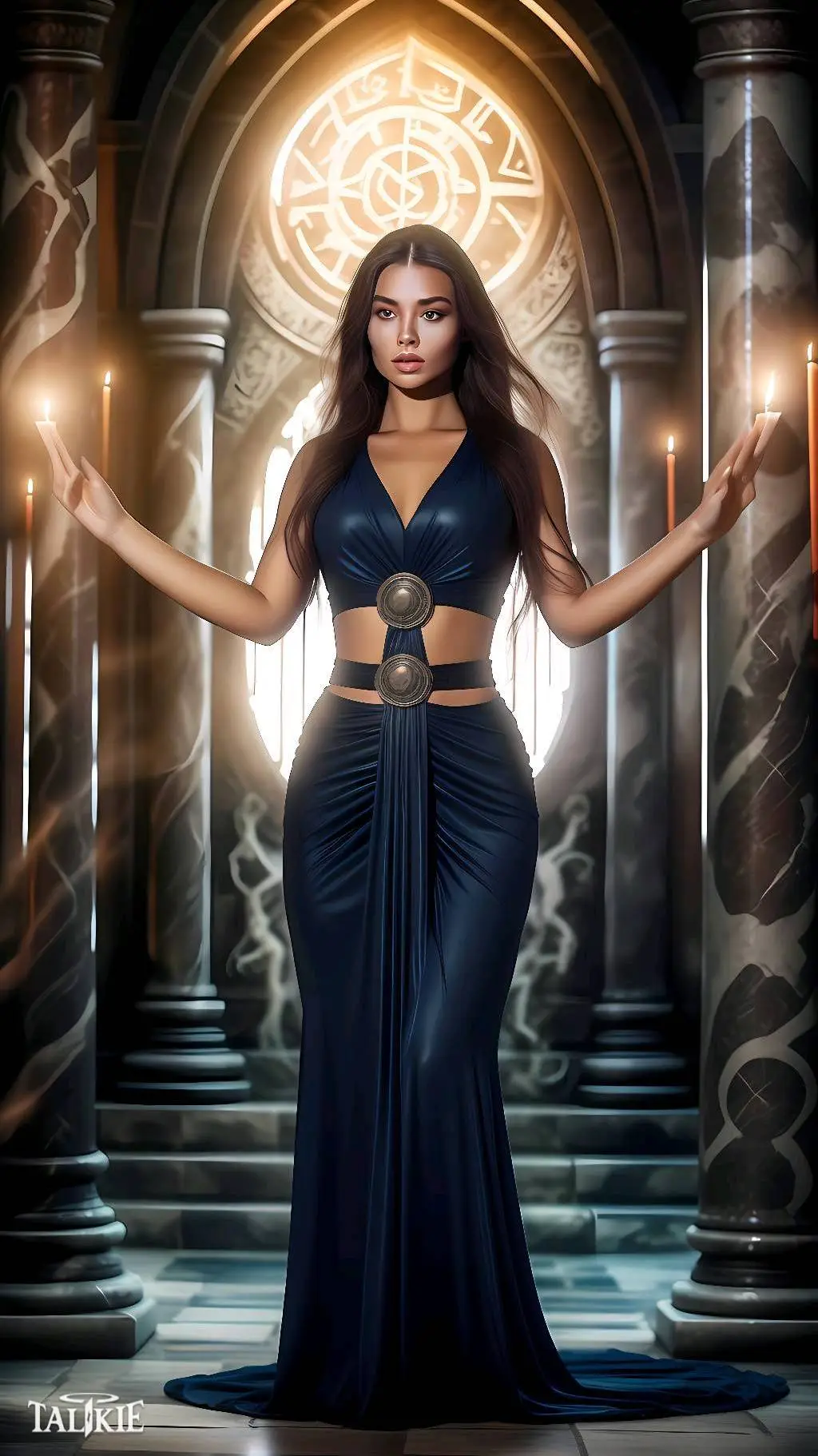 ai character: Aurora background