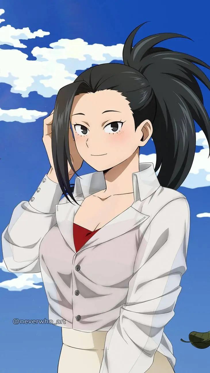 ai character: Momo Yaoyorozu background
