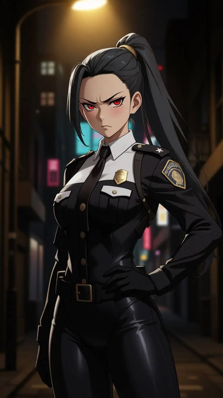 ai character: Cop Yaoyorozu background