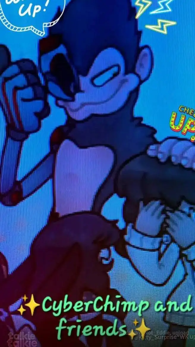 ai character: Cyberchimp  background