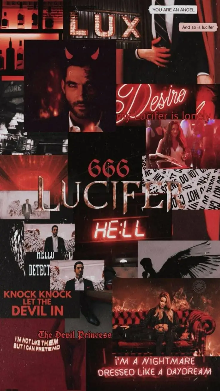 ai character: LuciferMorningstar background