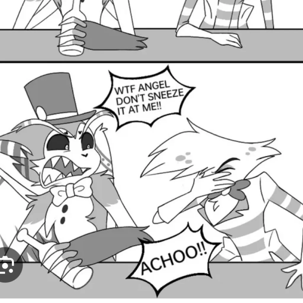 chat with ai character: Angel dust x husk 