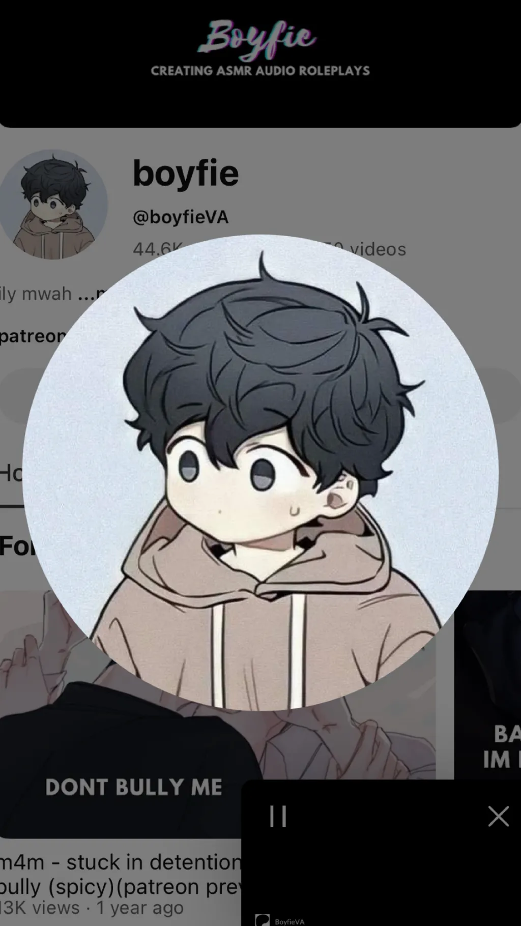 ai character: Boyfie  background