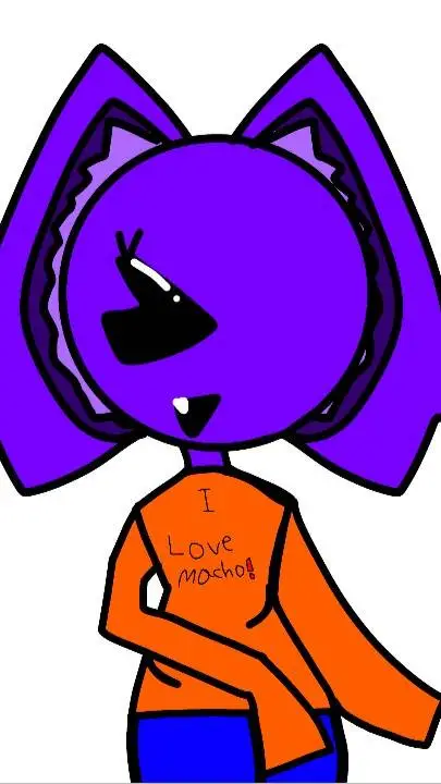 ai character: purplf background